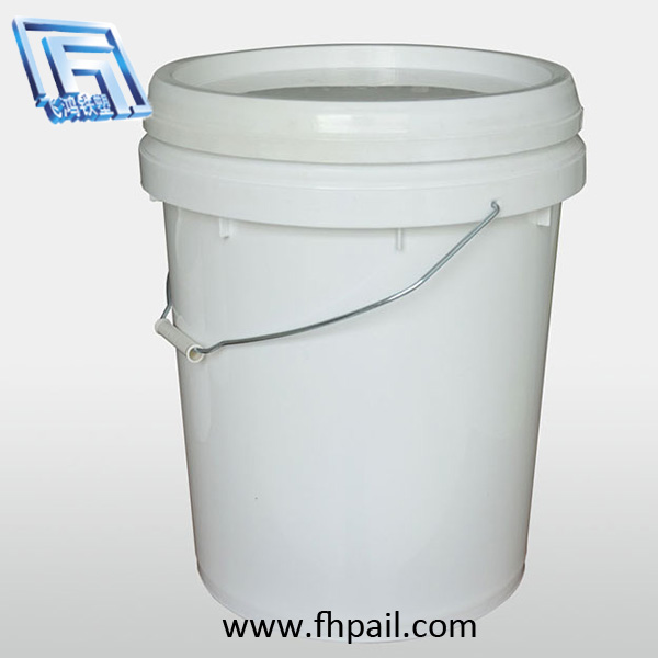 20L plastic bucket with silk screen print